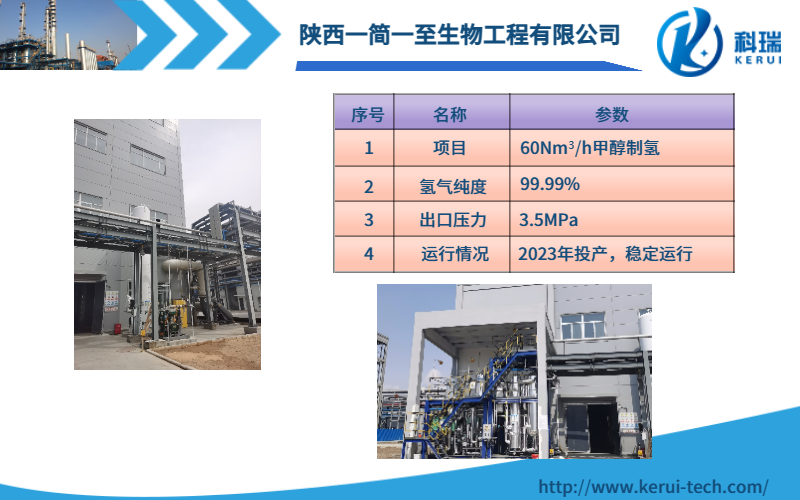 陕西一简一至-60Nm³/h甲醇裂解制氢